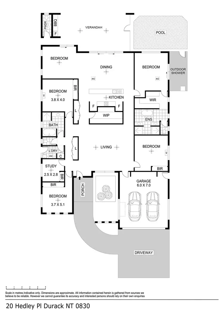 Floorplan of Homely house listing, 20 Hedley Place, Durack NT 830