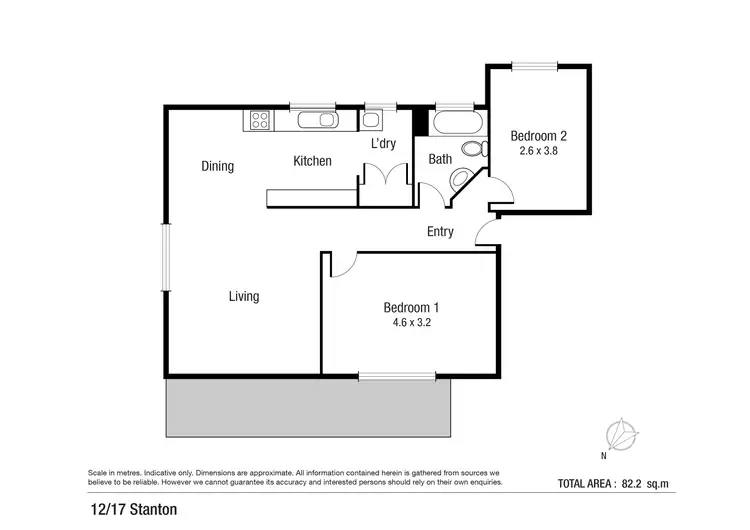 Floorplan of Homely unit listing, 12/17 Stanton Terrace, North Ward QLD 4810