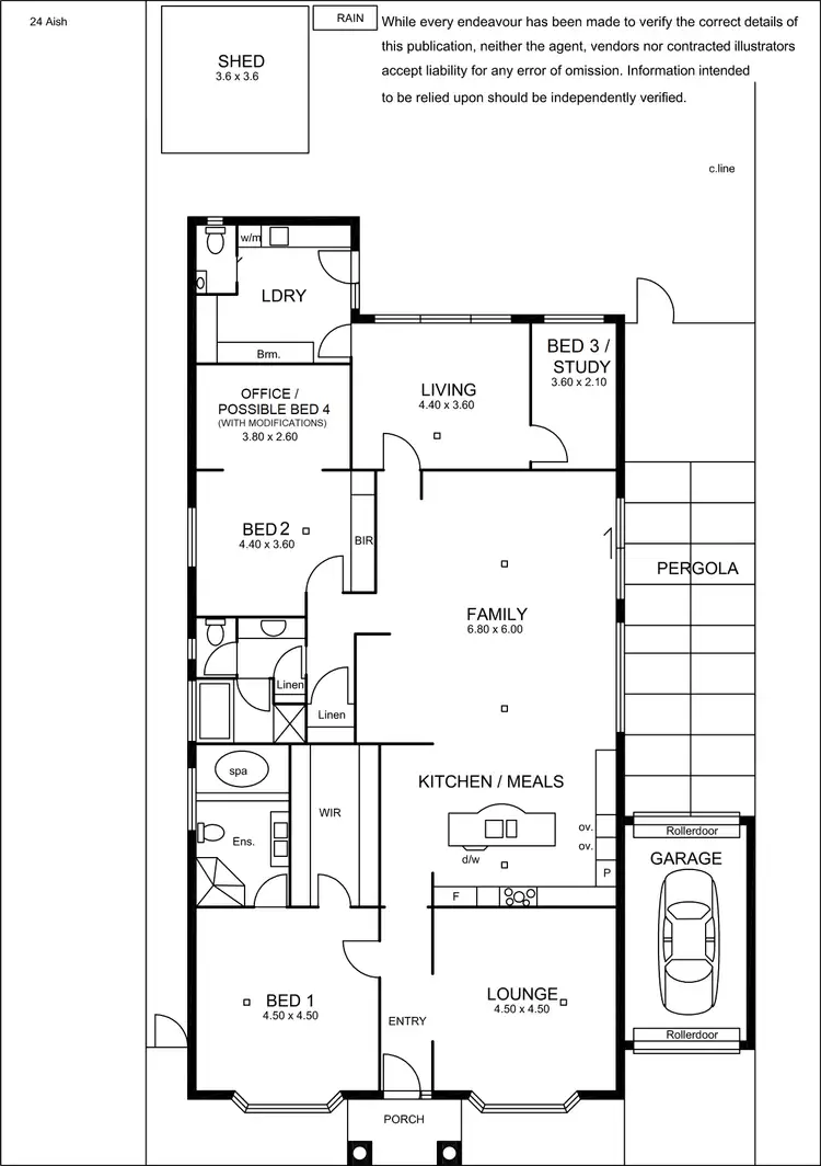Floorplan of Homely house listing, 24 Aish Close, Newton SA 5074