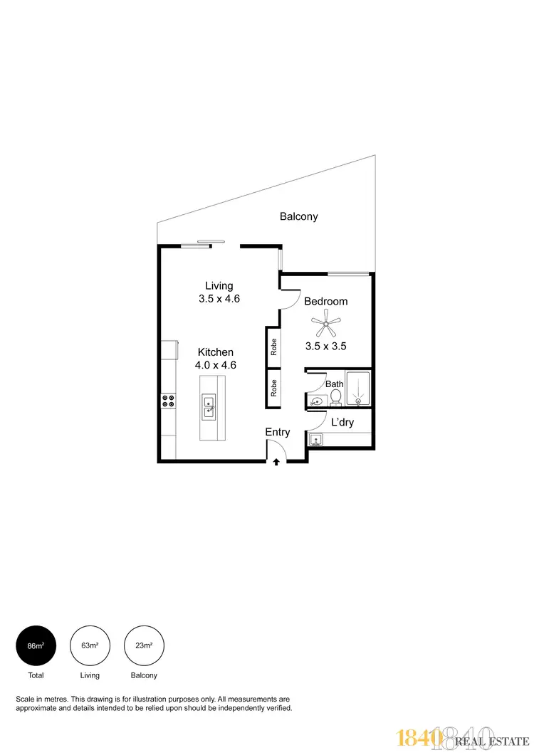 Floorplan of Homely apartment listing, 202/13 Banksia Street, West Lakes SA 5021