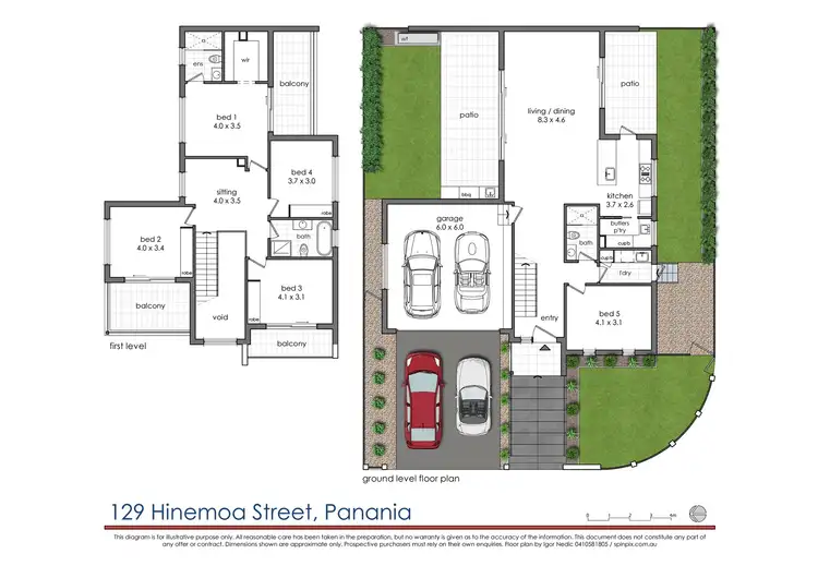 Floorplan of Homely semi-detached listing, 129 Hinemoa Street, Panania NSW 2213