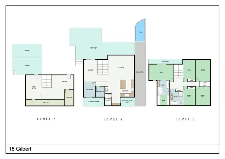 Floorplan of Homely house listing, 18 Gilbert Crescent, Castle Hill QLD 4810