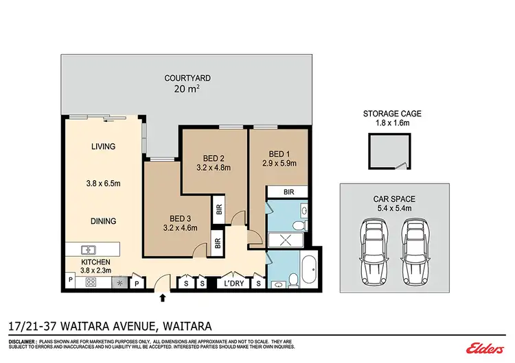 Floorplan of Homely apartment listing, 17/21-37 WAITARA AVENUE, Waitara NSW 2077
