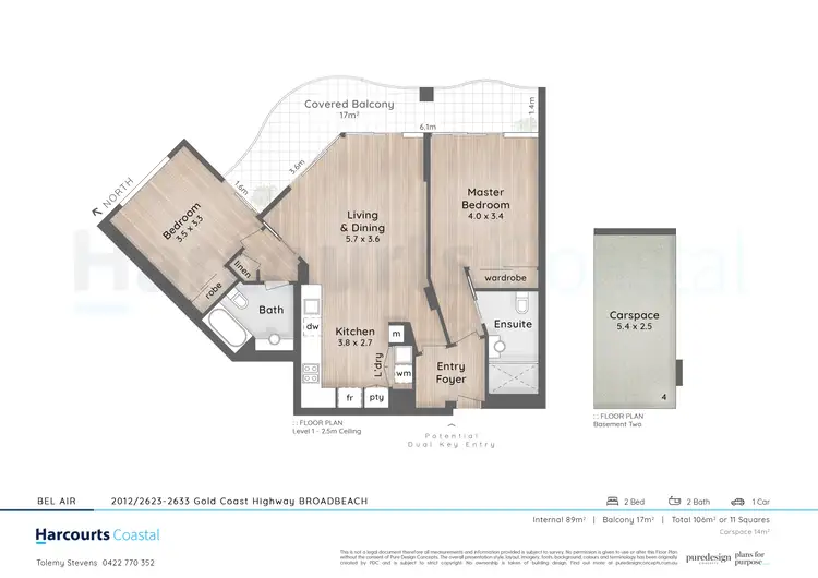 Floorplan of Homely apartment listing, 2012/2623-2633 Gold Coast Highway, Broadbeach QLD 4218