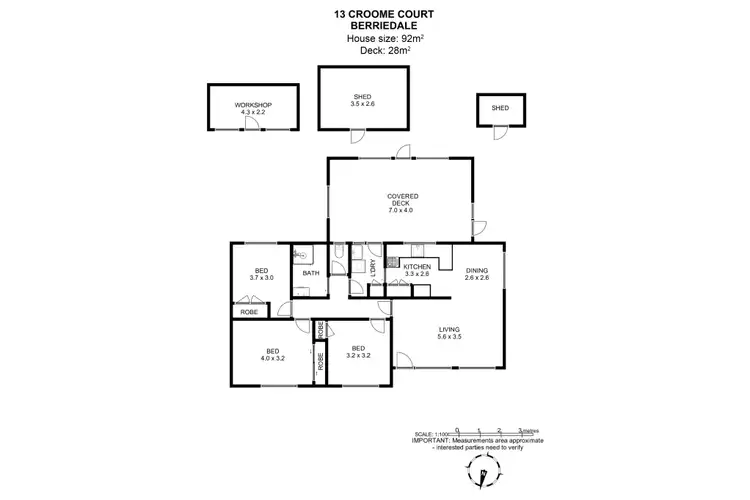 Floorplan of Homely house listing, 13 Croome Court, Berriedale TAS 7011