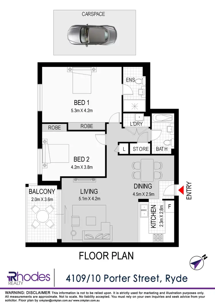 Floorplan of Homely apartment listing, 4109/10 Porter St, Ryde NSW 2112