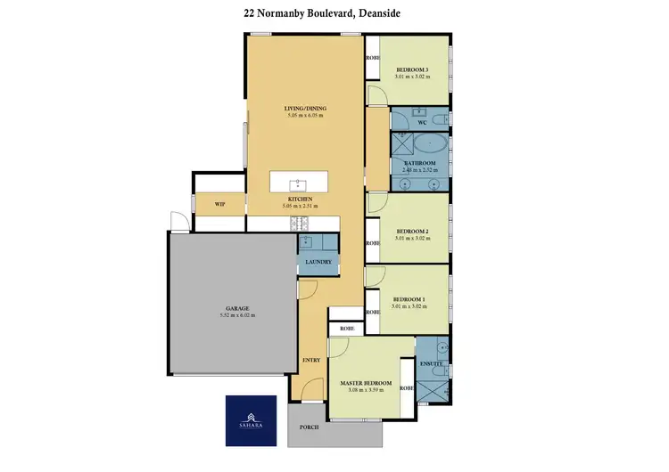 Floorplan of Homely house listing, 22 Normanby Blvd, Deanside VIC 3336