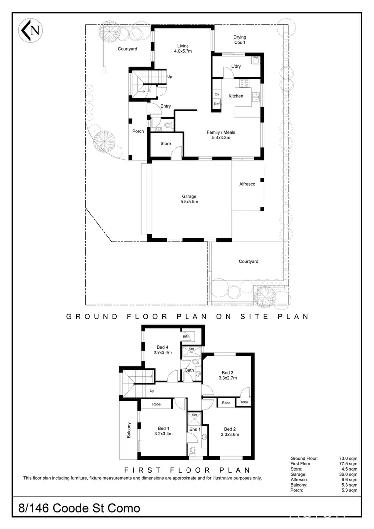 Floorplan of Homely townhouse listing, 8/146 Coode Street, Como WA 6152