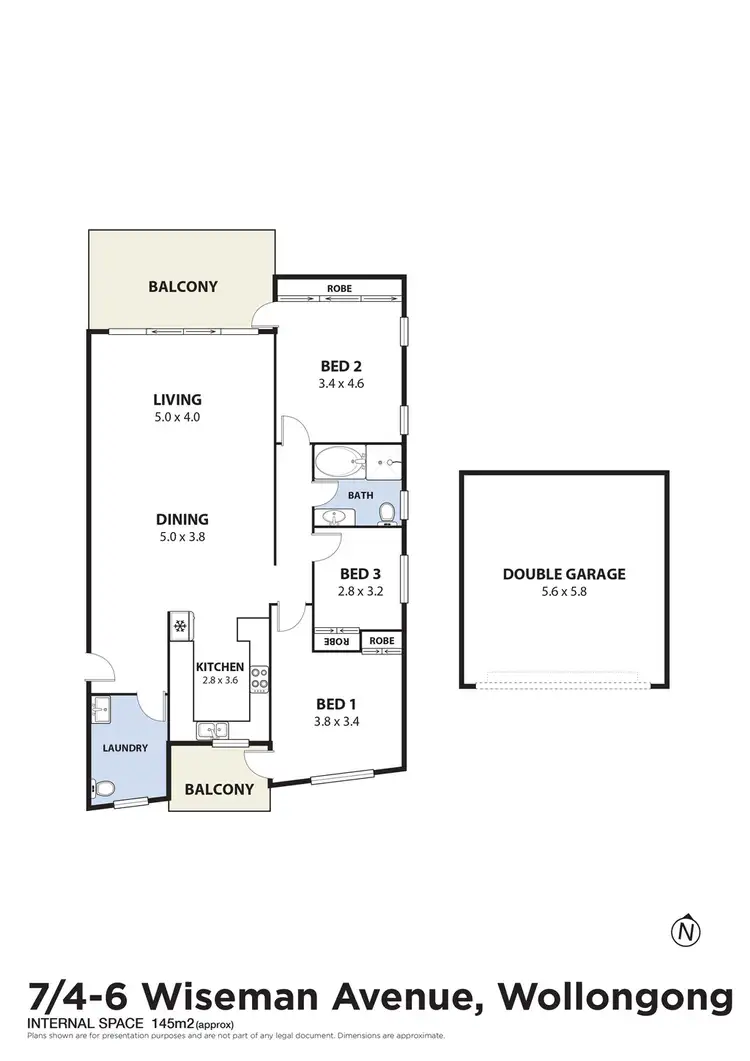 Floorplan of Homely unit listing, 7/4-6 Wiseman Avenue, Wollongong NSW 2500