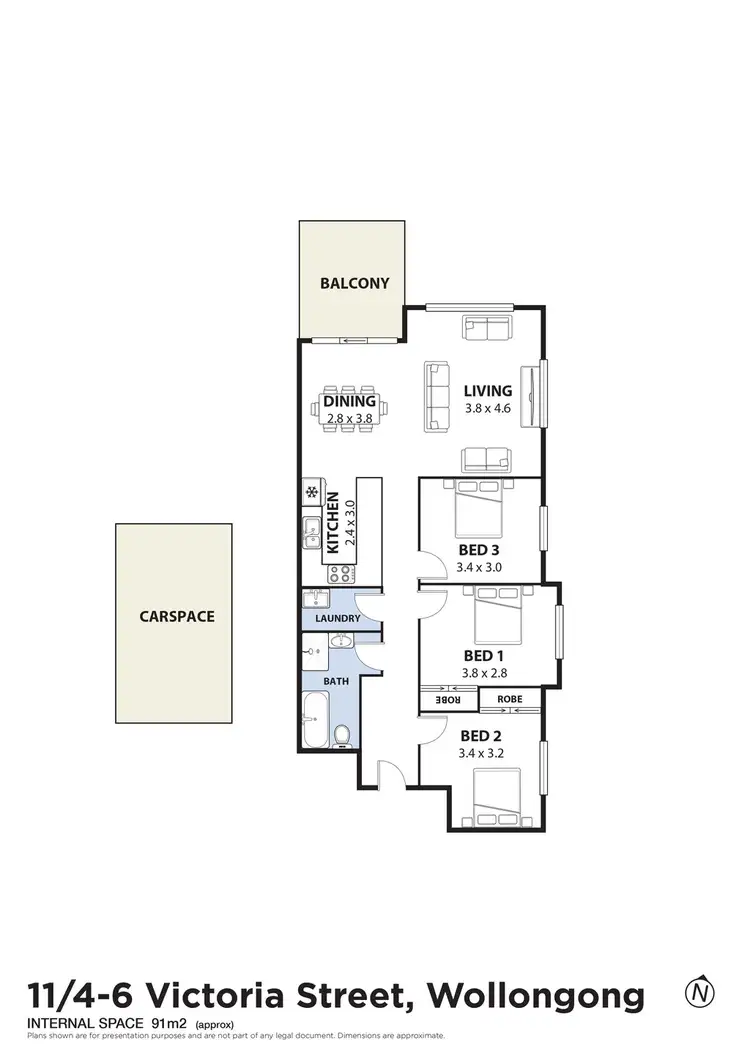 Floorplan of Homely unit listing, 11/4-6 Victoria Street, Wollongong NSW 2500