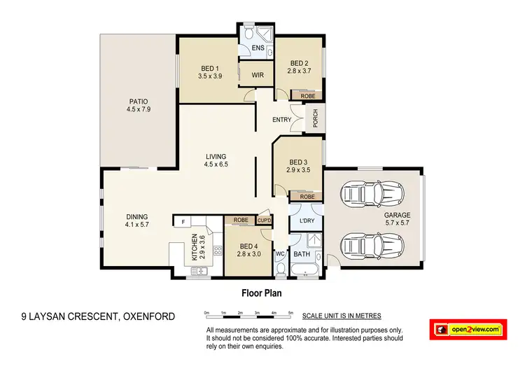 Floorplan of Homely house listing, 9 Laysan Crescent, Oxenford QLD 4210