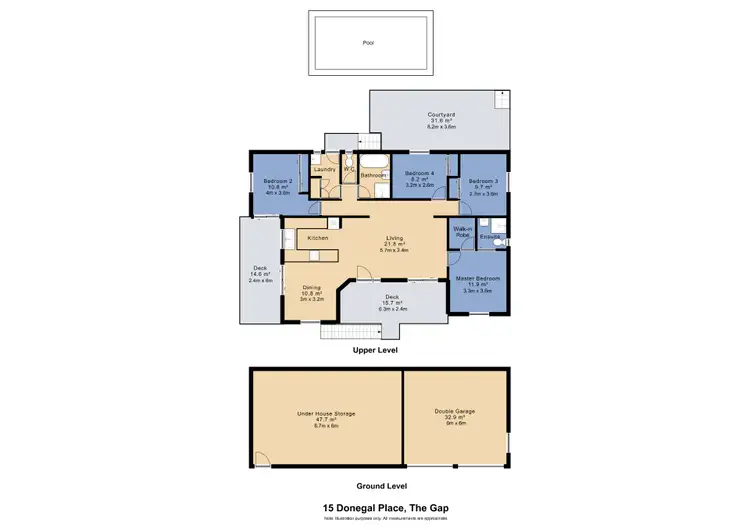 Floorplan of Homely house listing, 15 Donegal Place, The Gap QLD 4061