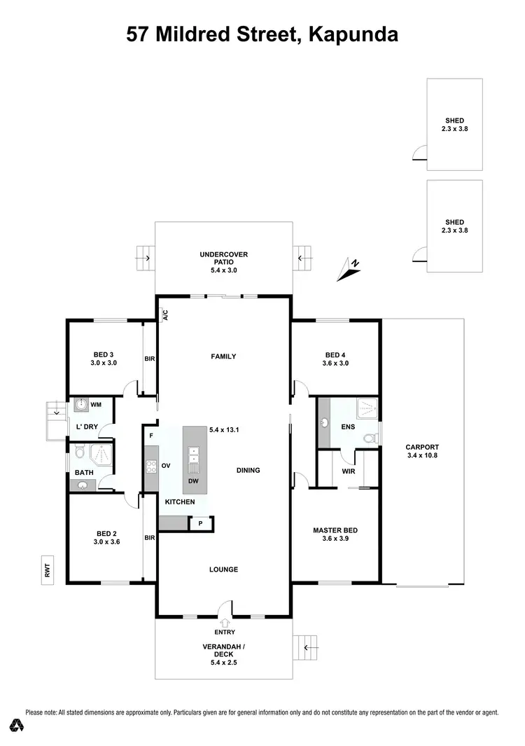 Floorplan of Homely house listing, 57 Mildred St, Kapunda SA 5373