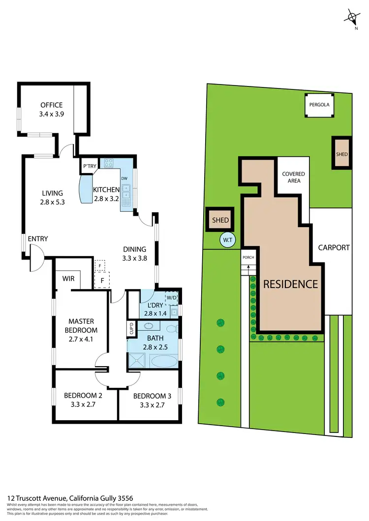 Floorplan of Homely house listing, 12 Truscott Avenue, California Gully VIC 3556