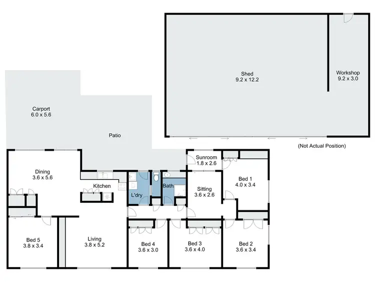 Floorplan of Homely rural property listing, 633 Lake Mokoan Road, Chesney Vale VIC 3725
