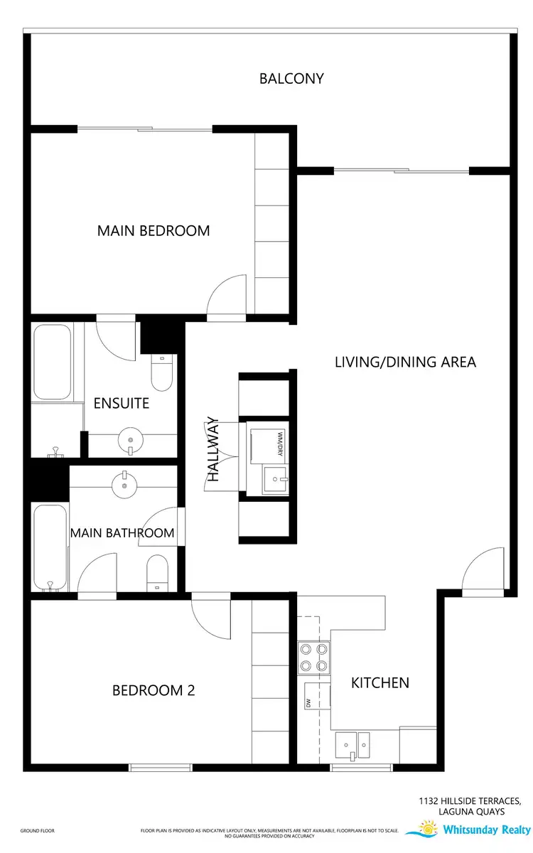 Floorplan of Homely unit listing, 1132 Hillside Terraces, Laguna Quays QLD 4800