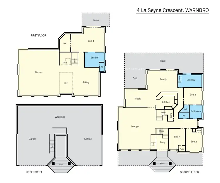 Floorplan of Homely house listing, 4 La Seyne Crescent, Warnbro WA 6169