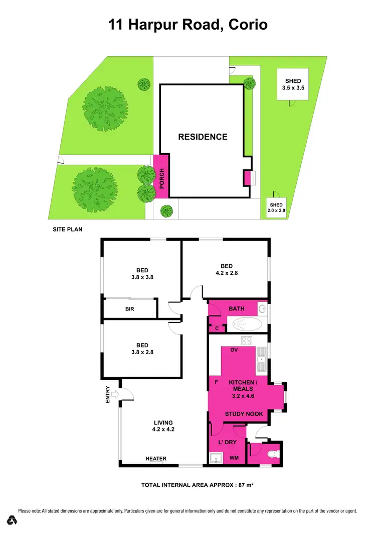 Floorplan of Homely house listing, 11 Harpur Road, Corio VIC 3214