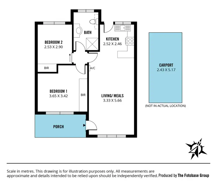 Floorplan of Homely unit listing, 2/36-38 Hillier Road, Morphett Vale SA 5162