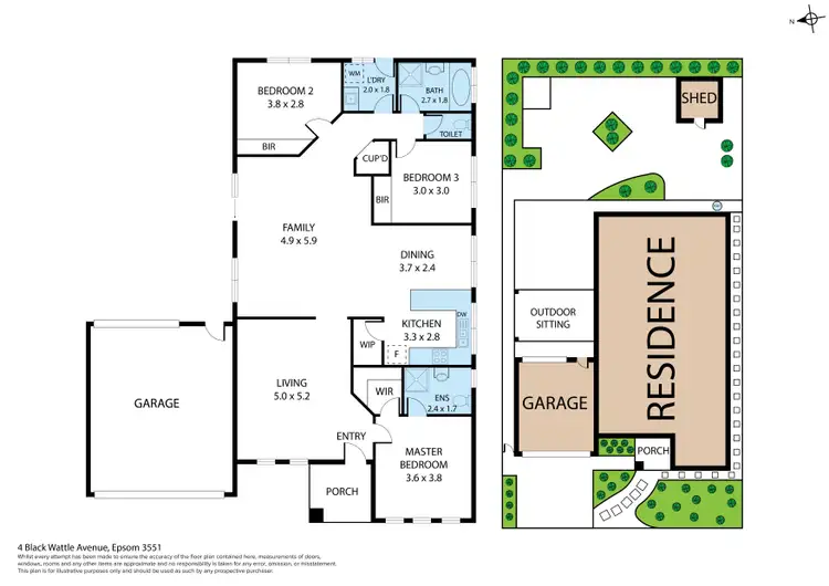Floorplan of Homely house listing, 4 Black Wattle Avenue, Epsom VIC 3551