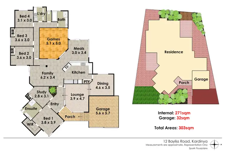 Floorplan of Homely house listing, 12 Bayliss Road, Kardinya WA 6163