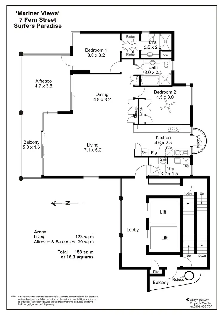 Floorplan of Homely unit listing, 20A/7 Fern Street, Surfers Paradise QLD 4217