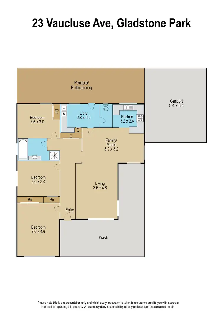 Floorplan of Homely house listing, 23 Vaucluse Avenue, Gladstone Park VIC 3043