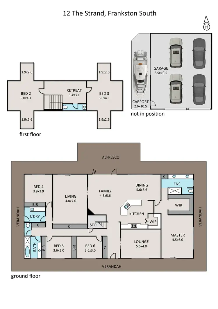 Floorplan of Homely house listing, 12 The Strand, Frankston South VIC 3199