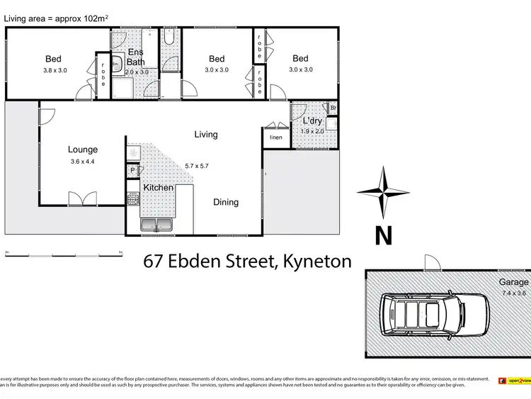 Floorplan of Homely house listing, 67 Ebden Street, Kyneton VIC 3444