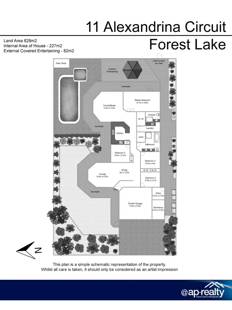 Floorplan of Homely house listing, 11 Alexandrina Circuit, Forest Lake QLD 4078