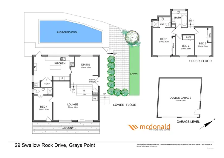 Floorplan of Homely house listing, 29 Swallow Rock Drive, Grays Point NSW 2232