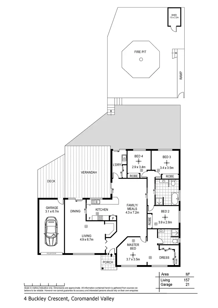 Floorplan of Homely house listing, 4 Buckley Crescent, Coromandel Valley SA 5051