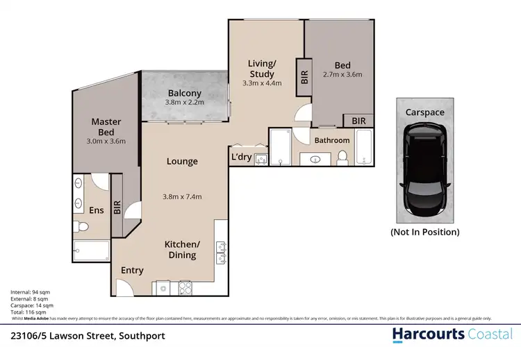 Floorplan of Homely apartment listing, 23106/5 Lawson Street, Southport QLD 4215