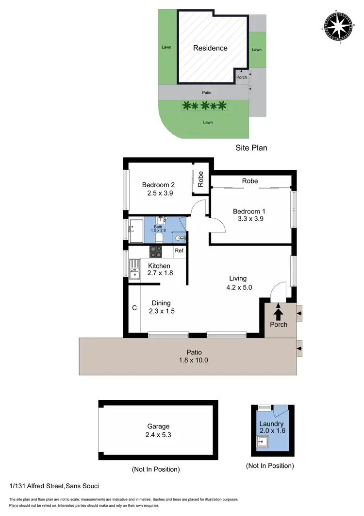 Floorplan of Homely villa listing, 1/131-135 Alfred Street, Sans Souci NSW 2219