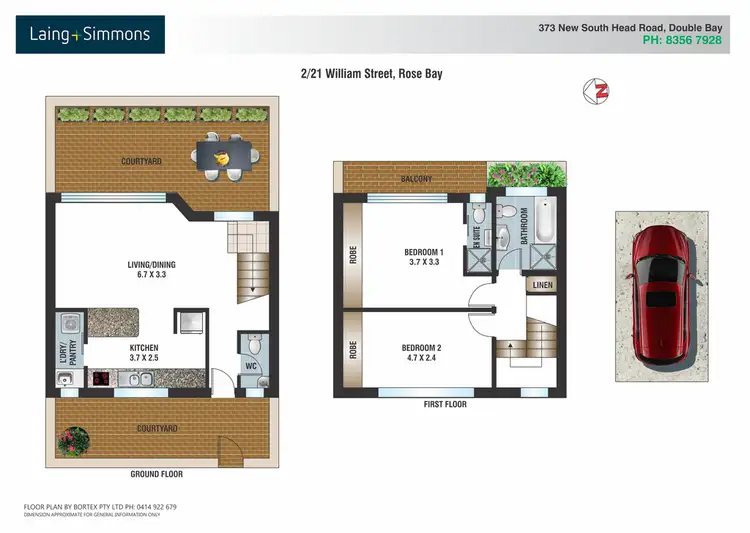 Floorplan of Homely apartment listing, 2/21 William Street, Rose Bay NSW 2029