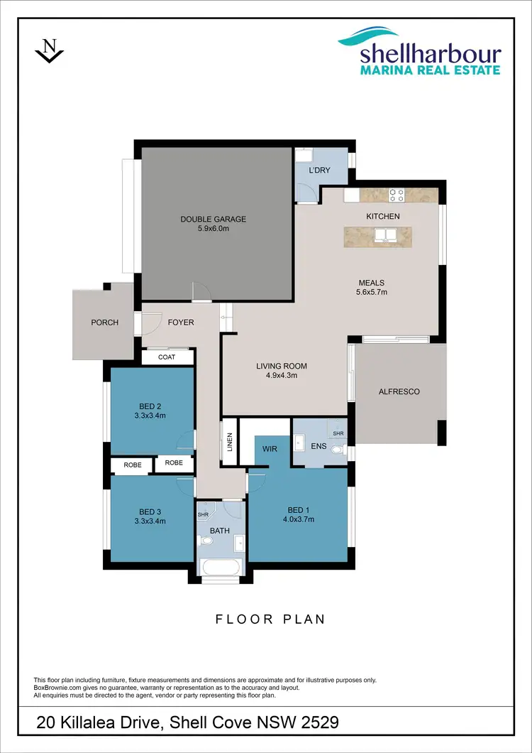Floorplan of Homely house listing, 20 Killalea Drive, Shell Cove NSW 2529