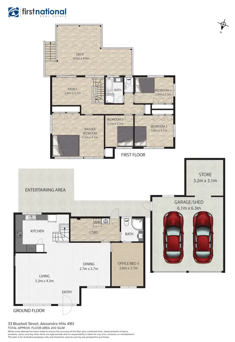Floorplan of Homely house listing, 33 Bluebell Street, Alexandra Hills QLD 4161