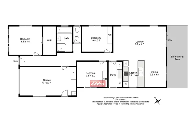 Floorplan of Homely house listing, 2 Executive Close, Romaine TAS 7320