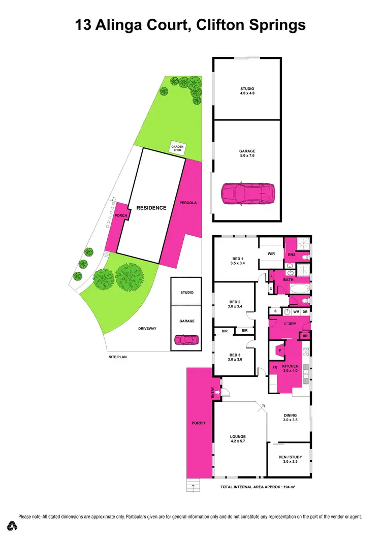 Floorplan of Homely house listing, 13 Alinga Court, Clifton Springs VIC 3222