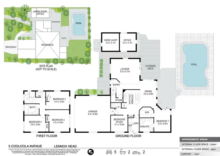 Floorplan of Homely house listing, 5 Cooloola Avenue, Lennox Head NSW 2478