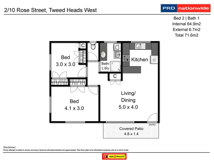 Floorplan of Homely unit listing, 2/10 Rose Street, Tweed Heads West NSW 2485