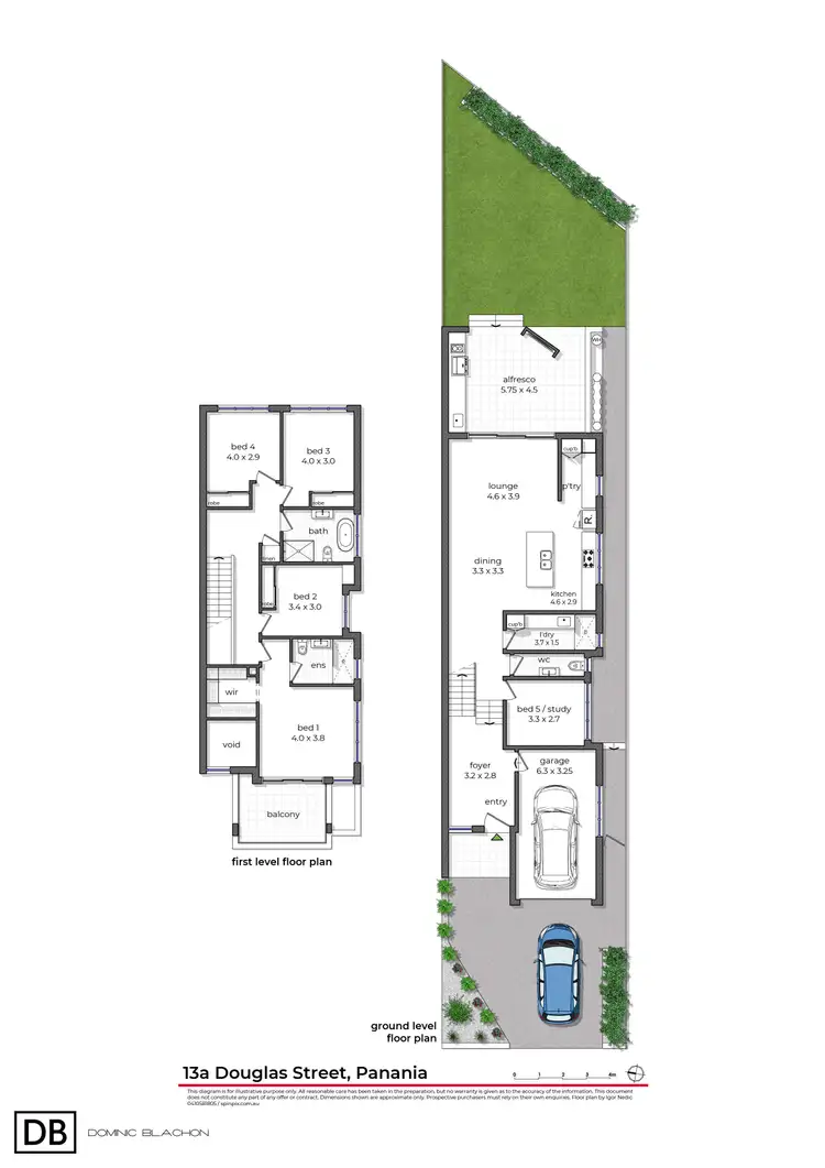 Floorplan of Homely semi-detached listing, 13a Douglas Street, Panania NSW 2213