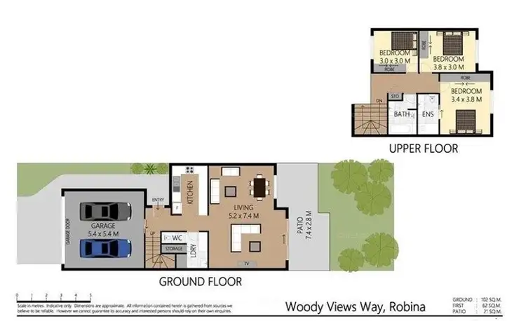 Floorplan of Homely townhouse listing, 48/8 Woody Views Way, Robina QLD 4226