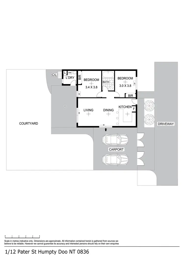Floorplan of Homely unit listing, 1/12 Pater Street, Humpty Doo NT 836