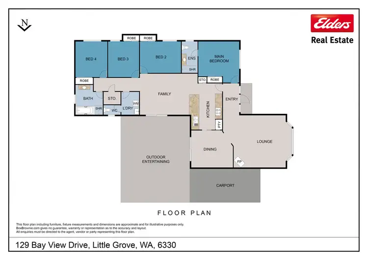 Floorplan of Homely house listing, 129 Bay View Drive, Little Grove WA 6330