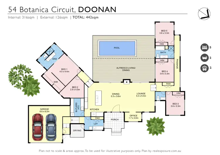 Floorplan of Homely house listing, 54 Botanica Circuit, Doonan QLD 4562