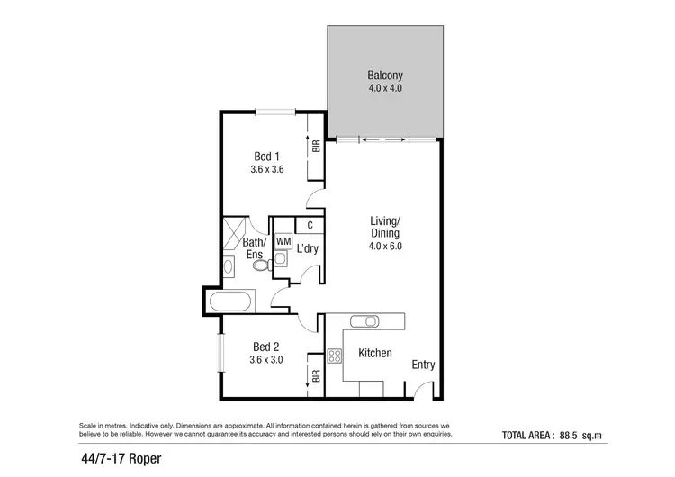 Floorplan of Homely house listing, 44/7-17 Roper Street (Entry via Gilbert Crescent), North Ward QLD 4810