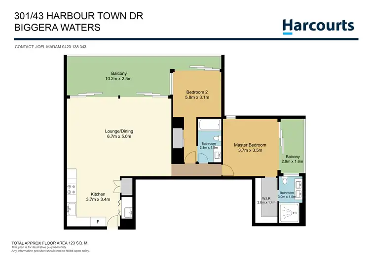 Floorplan of Homely apartment listing, 301/43 Harbour Town Drive, Biggera Waters QLD 4216