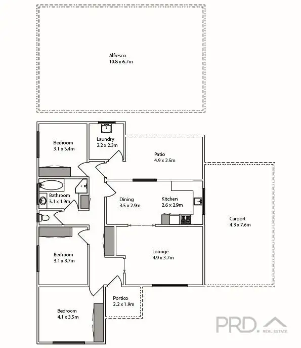 Floorplan of Homely house listing, 240 Dewry Avenue, Irymple VIC 3498