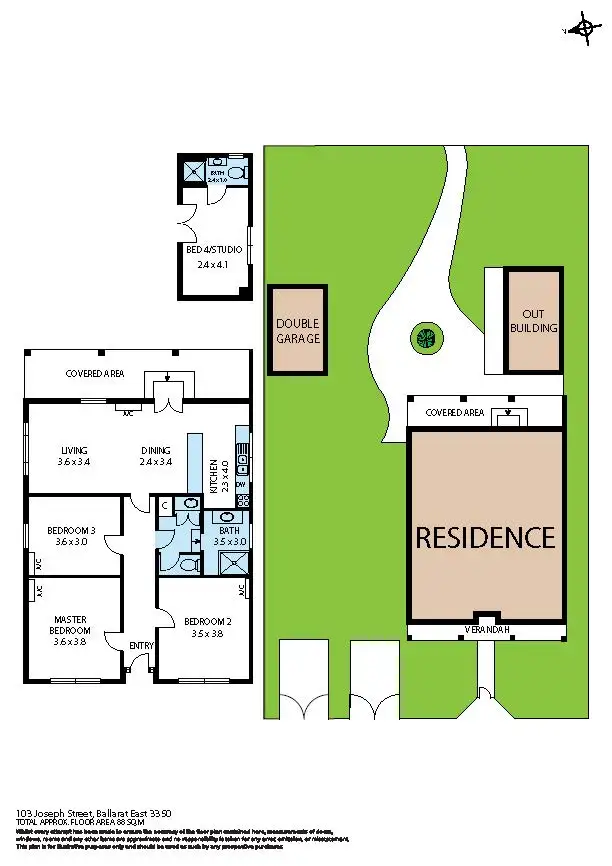 Floorplan of Homely house listing, 103 Joseph Street, Ballarat East VIC 3350